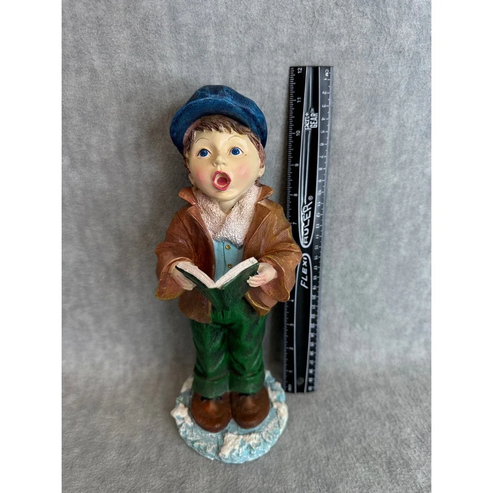 Vintage Caroler Boy Figurine with Music Book Christmas Holiday Decor‎ Caroling